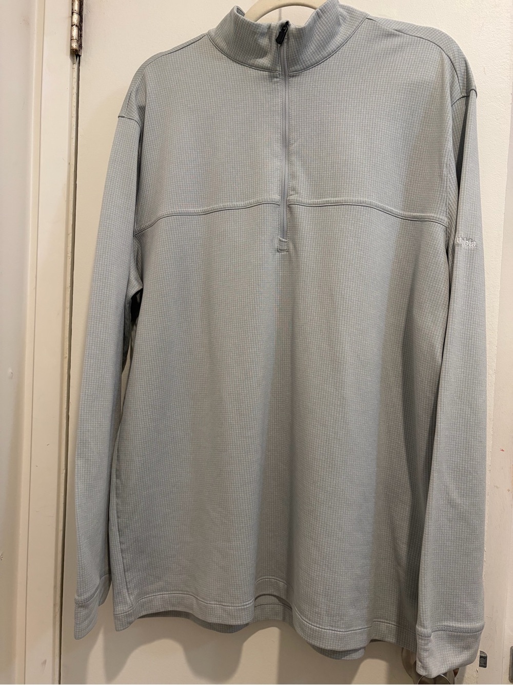 Columbia Light Blue Half-Zip Waffle Pullover
